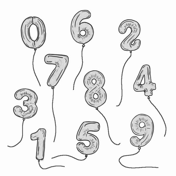 number balloons